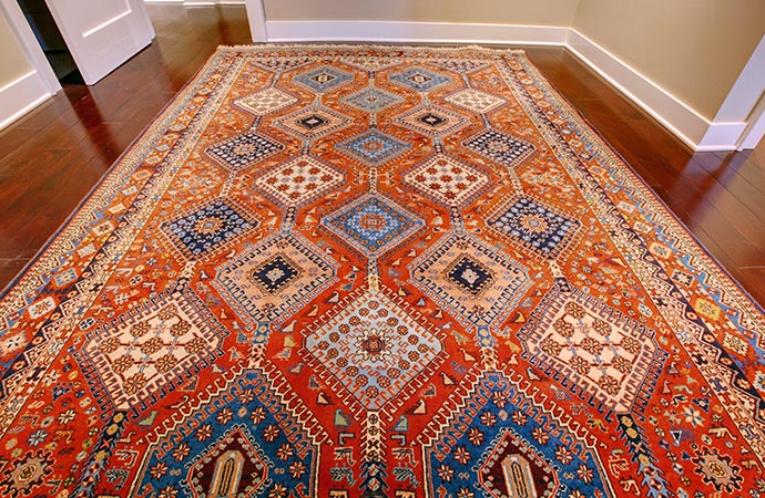 Fresh and clean rug after vacuuming.