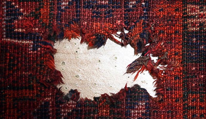 Big hole in rug