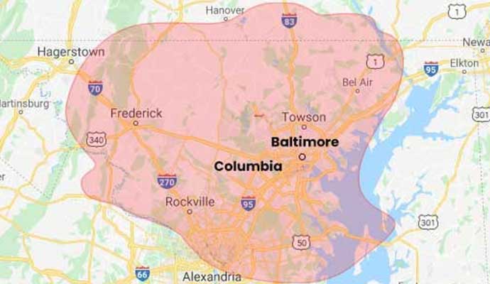 Legacy Rug Care Service Area Map