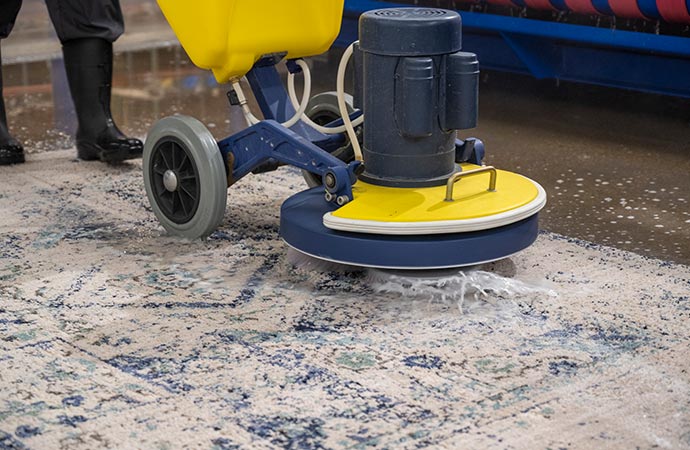 rug cleaning with yellow soap