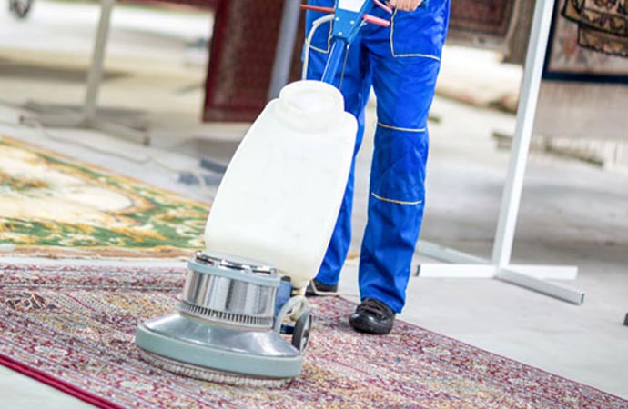 Professional steam cleaning for a fresh and revived rug appearance