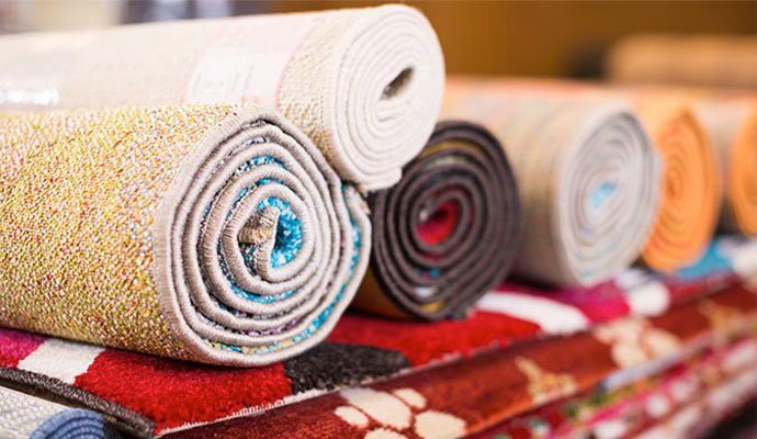 Rolled commercial carpet