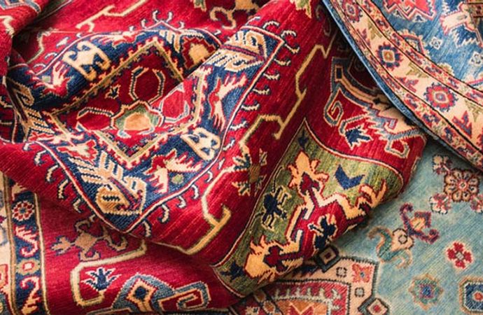 Clean silk rug