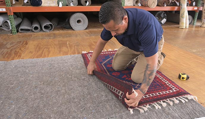Rug pad replacement and installation service