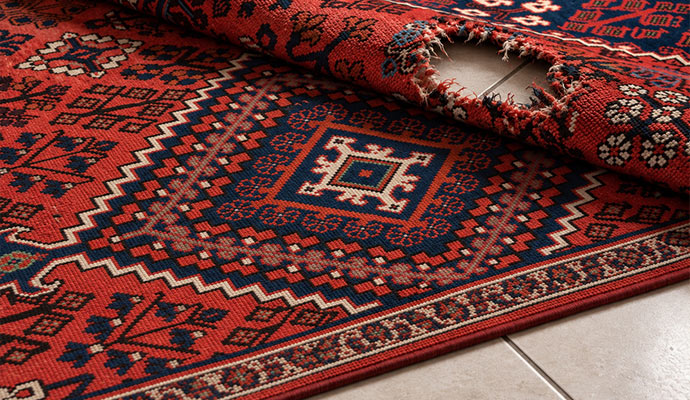 Hole in a rug