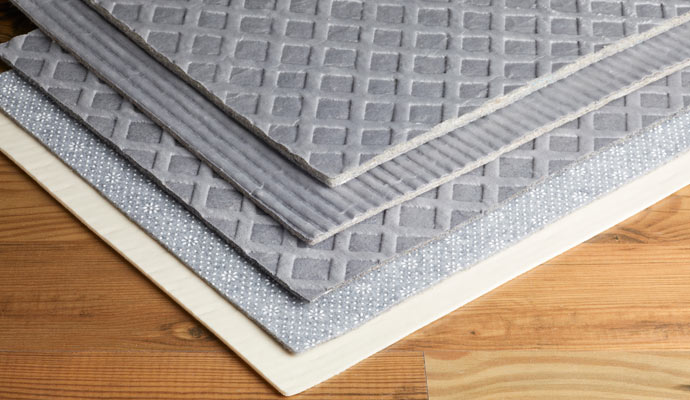 Different types of water proofed rug pads